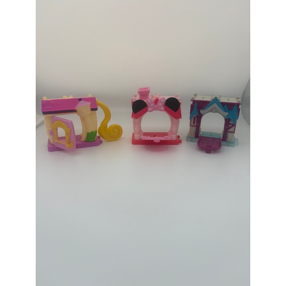 Disney Doorables Mini Playset Lot Rapunzel Minnie Mouse Anna Frozen Stackable